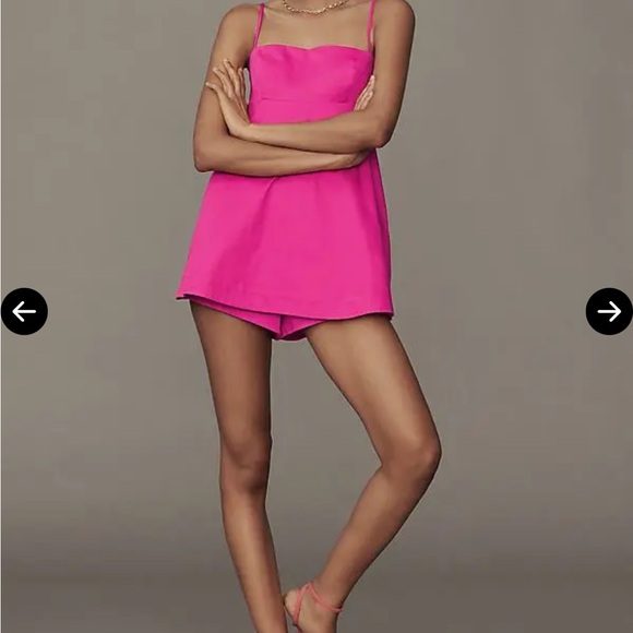 Anthropologie Dresses & Skirts - Anthropologie Pink Square Neck Peplum Romper NWT SIZE 2